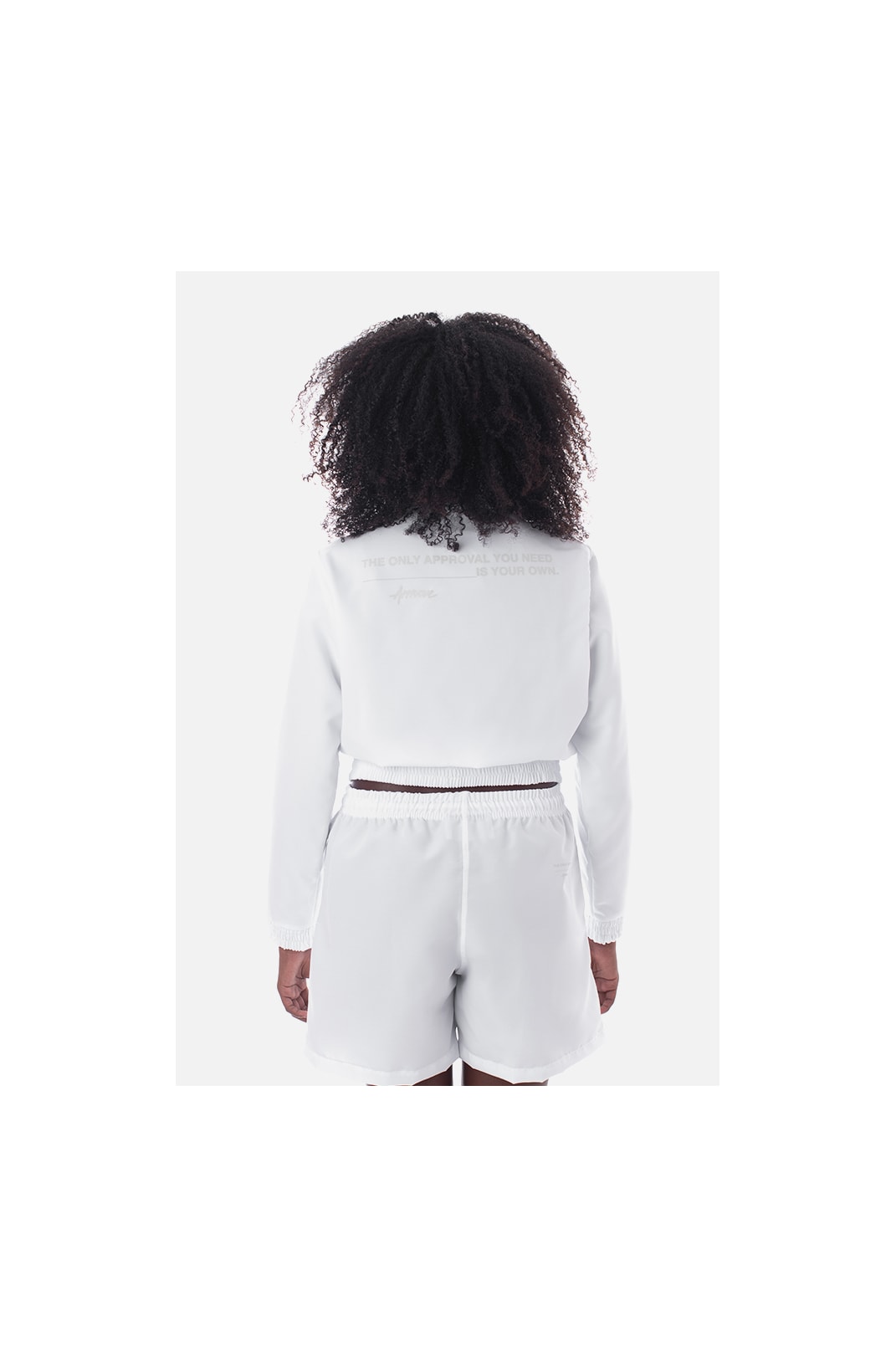Corta Vento Cropped Approve Yrslf Branco
