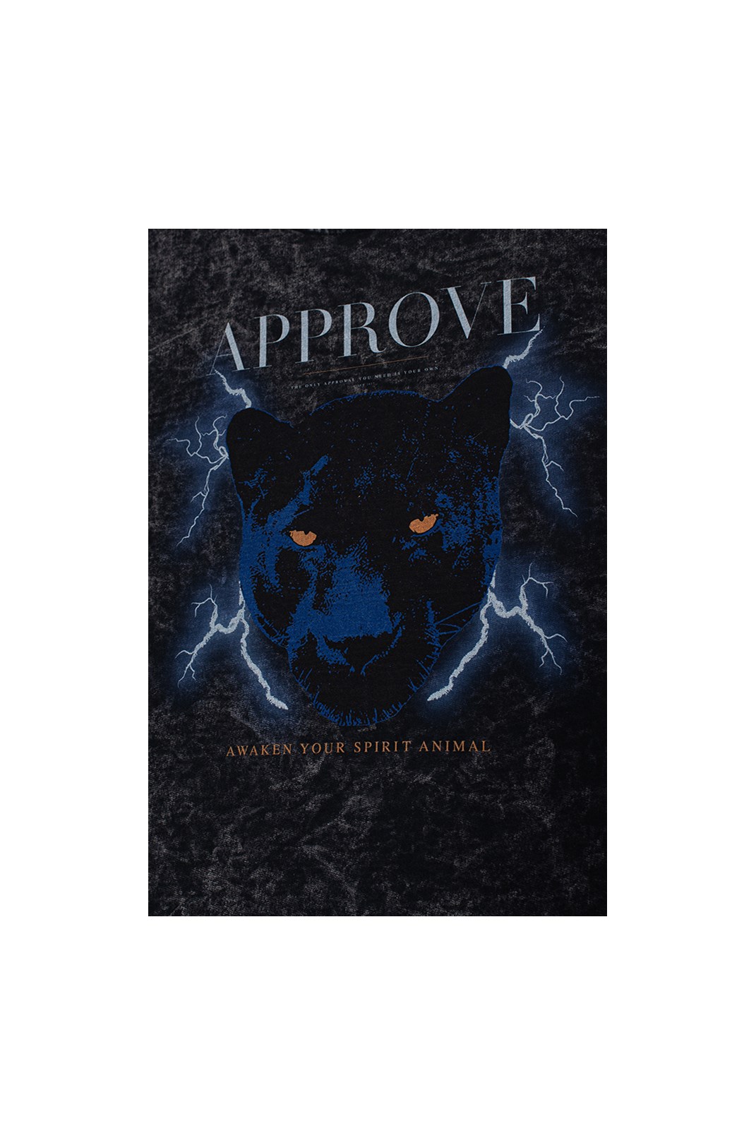 Cropped Bold Approve Animals Panther Preto Marmorizado