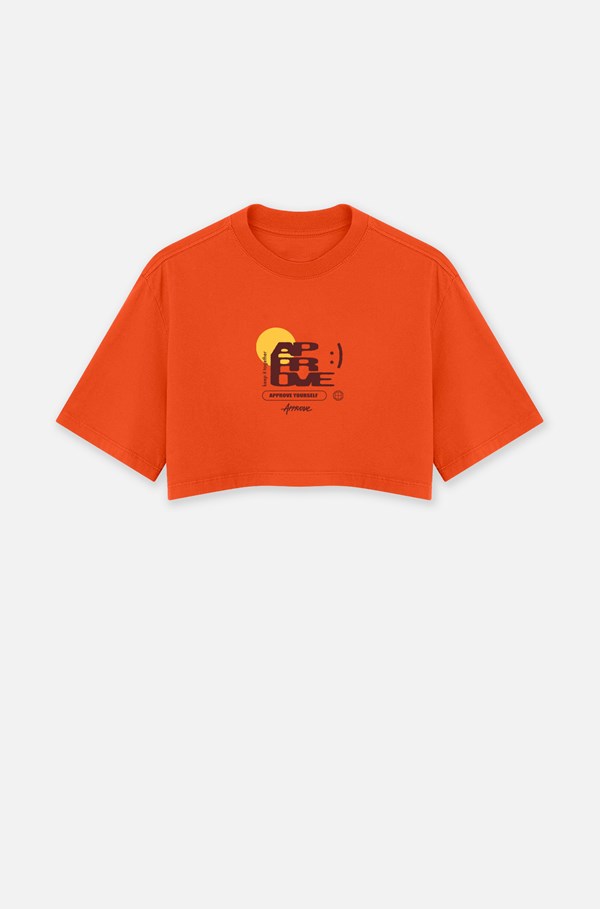 Cropped Bold Approve Keep It Together Laranja