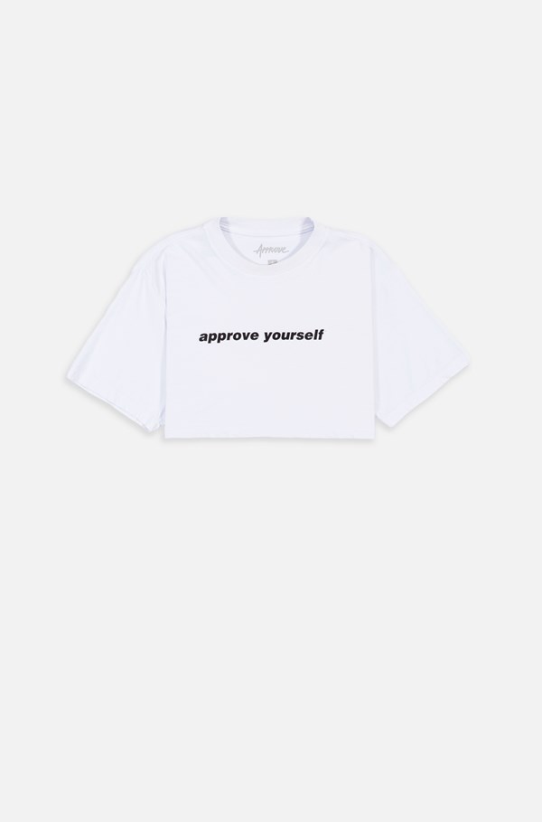 Cropped Bold Approve Yourself Branco