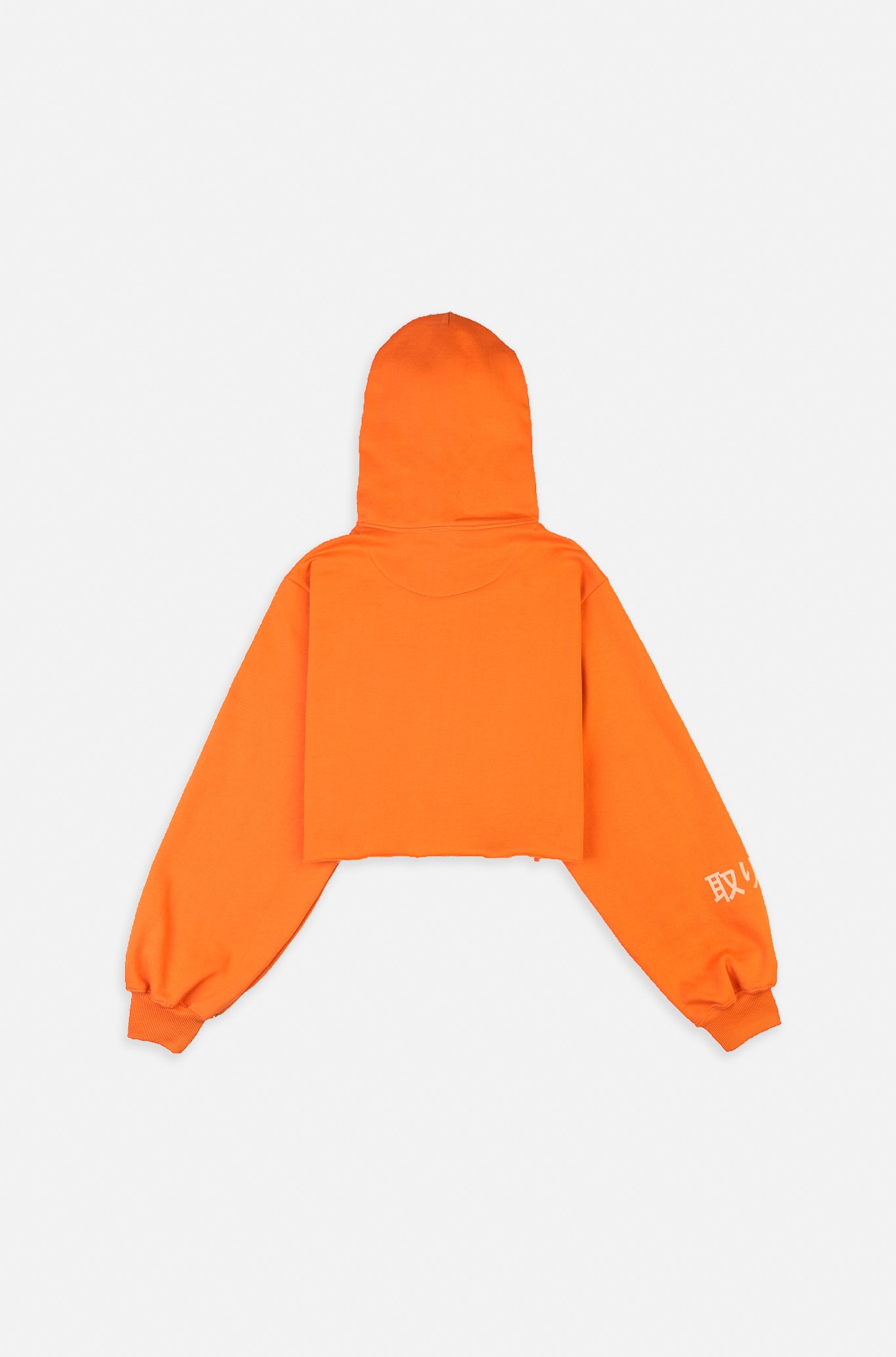 bright orange moletom com capuzs