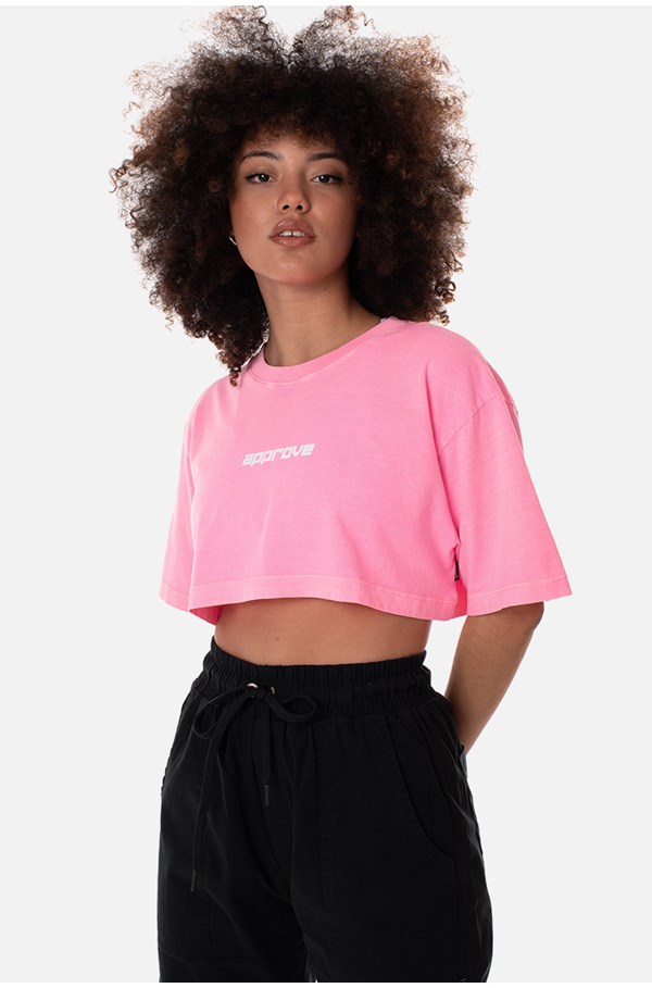 Cropped Regular Approve Flash Rosa Neon