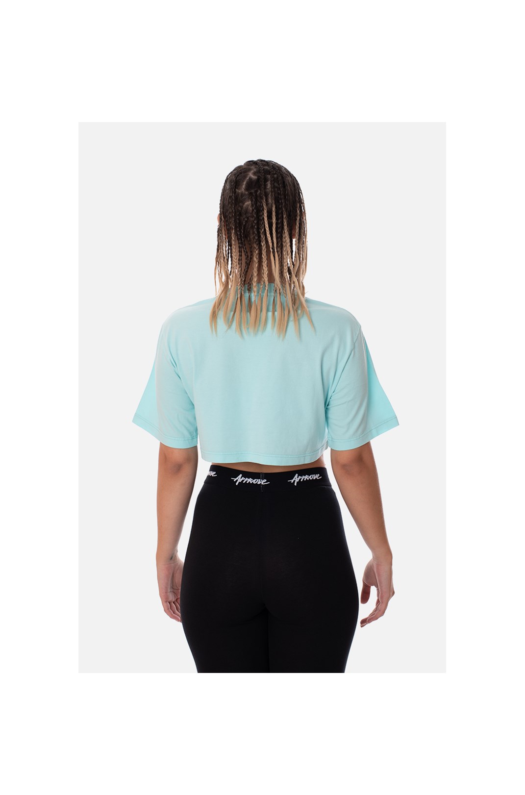 Cropped Slim Approve Heart Azul