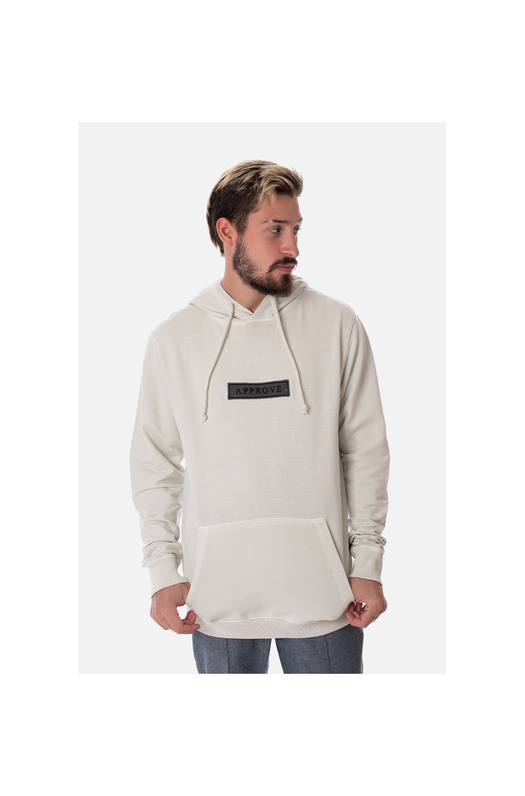 Moletom Canguru Approve Canvas Off White