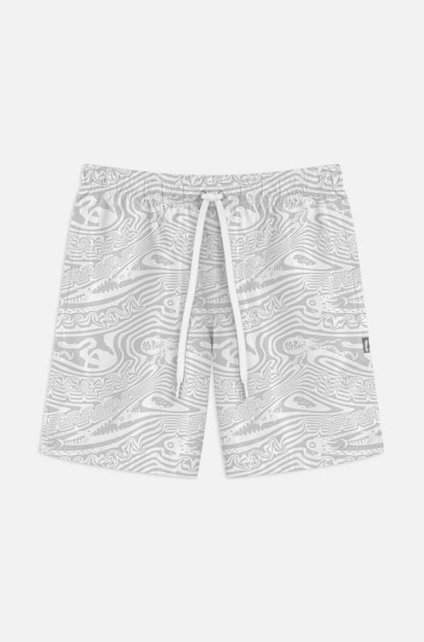 Shorts 7inches Approve Waves Print Branco