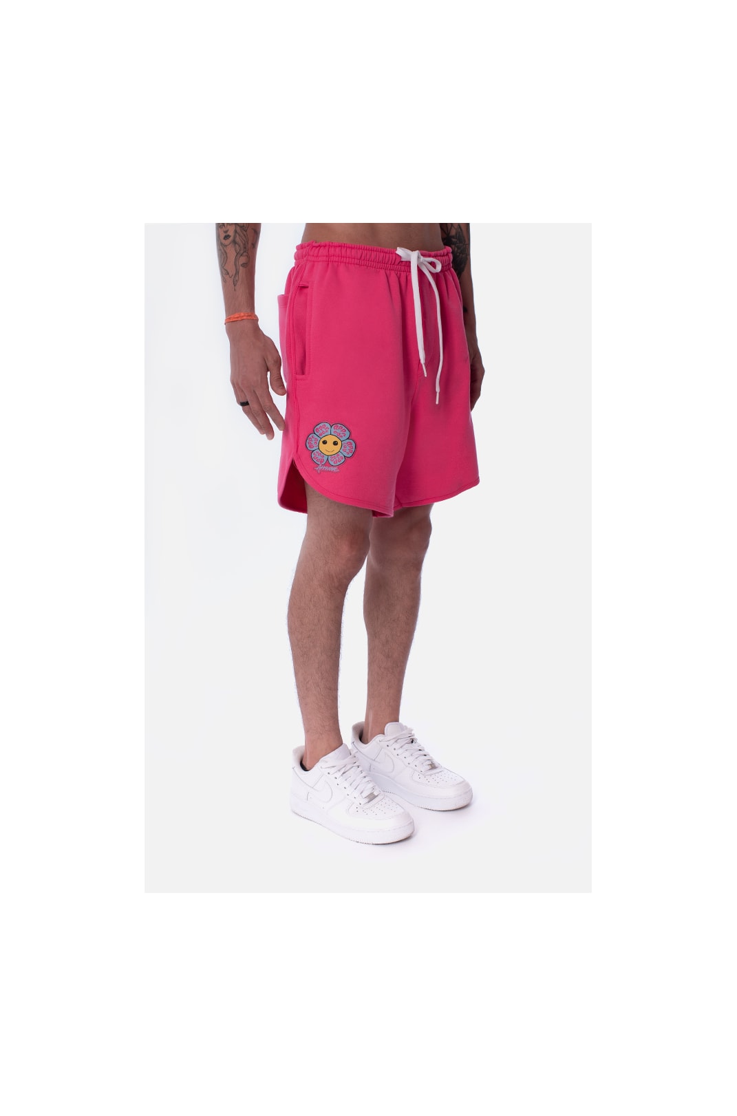 Shorts Moletom Approve Psychedelic Rosa