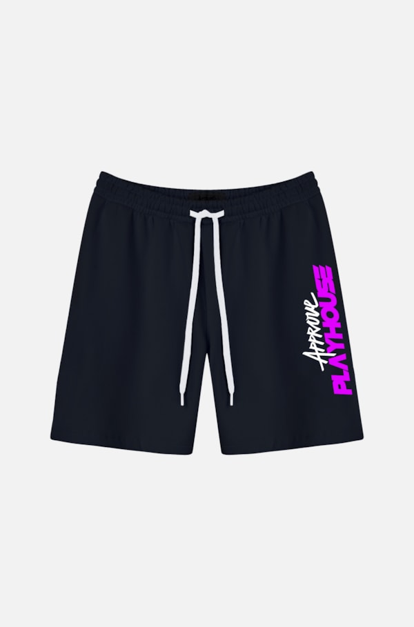 Shorts Moletom Approve X Playhouse Preto
