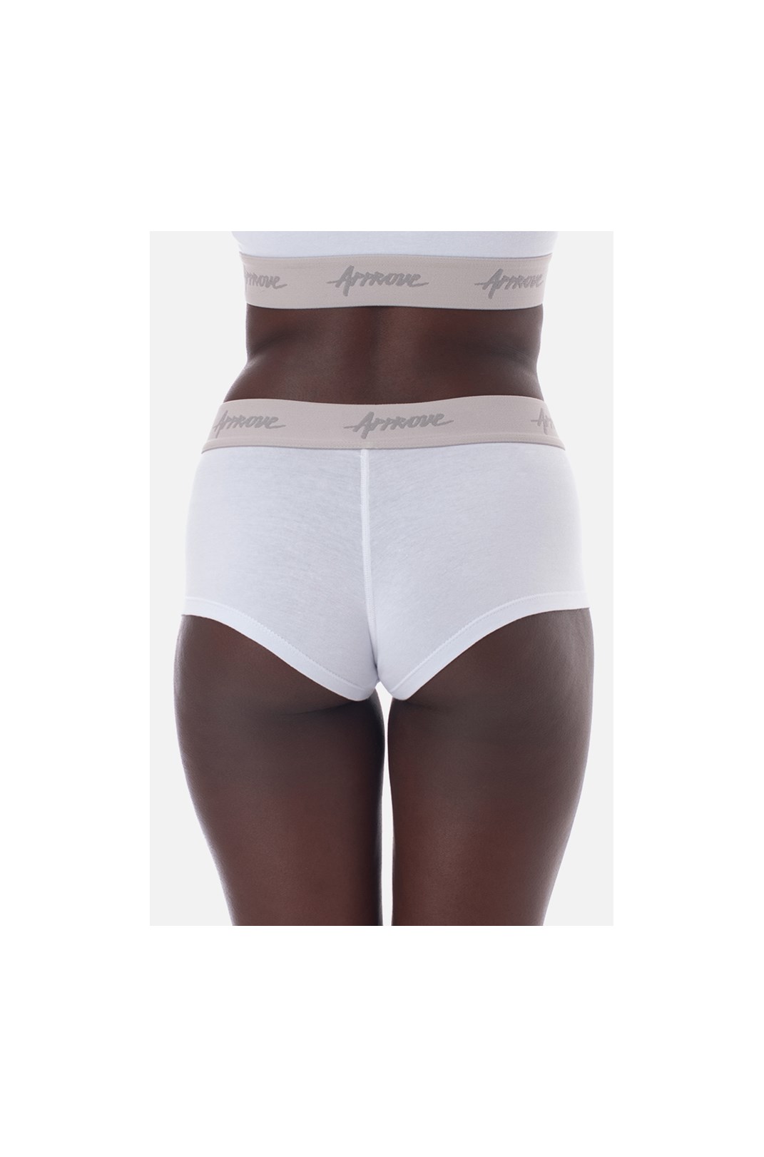 Shorts Underwear Approve Branco Com Cinza - Approve