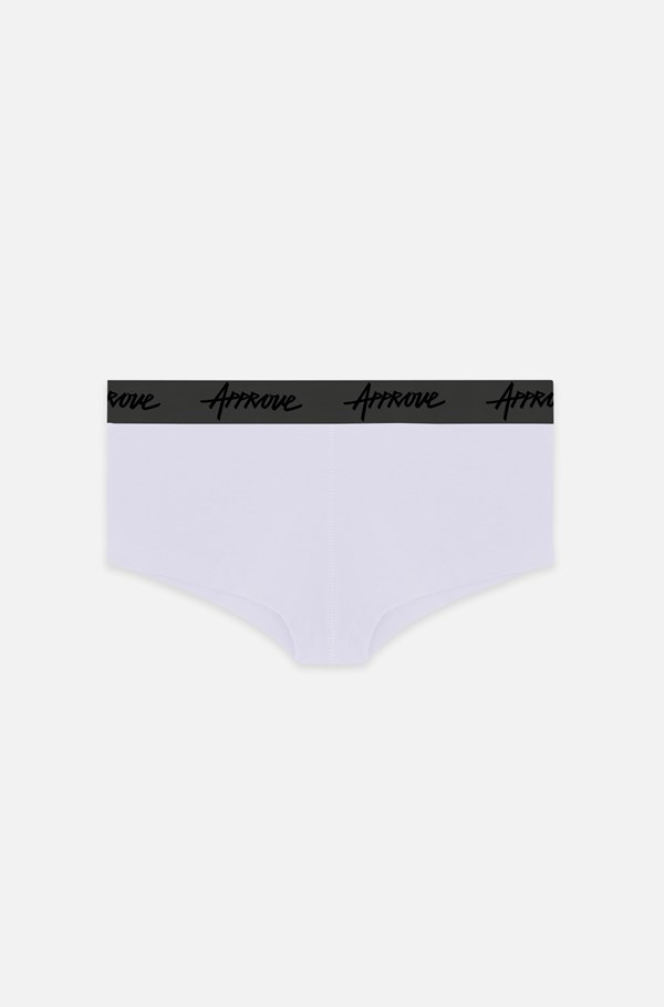 Shorts Underwear Approve Branco Com Cinza Chumbo