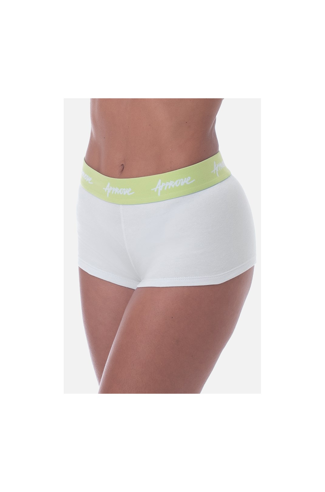 Shorts Underwear Approve Branco Com Verde