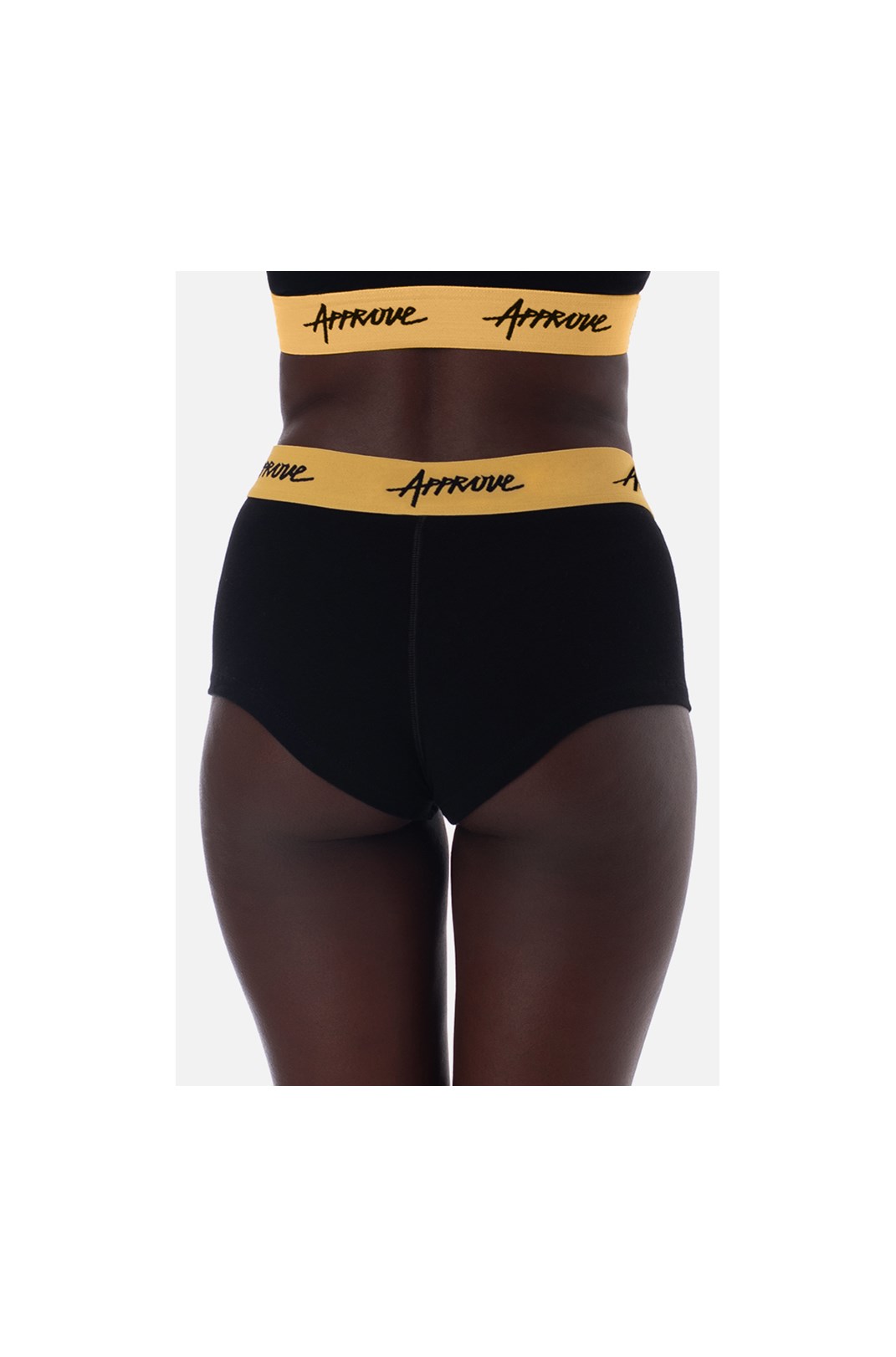 Shorts Underwear Approve Preto com Amarelo