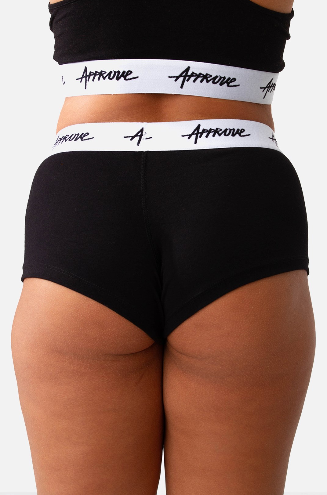 Shorts Underwear Approve Preto Com Branco - Approve