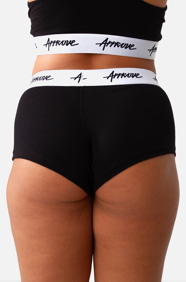 Shorts Underwear Approve Preto Com Branco