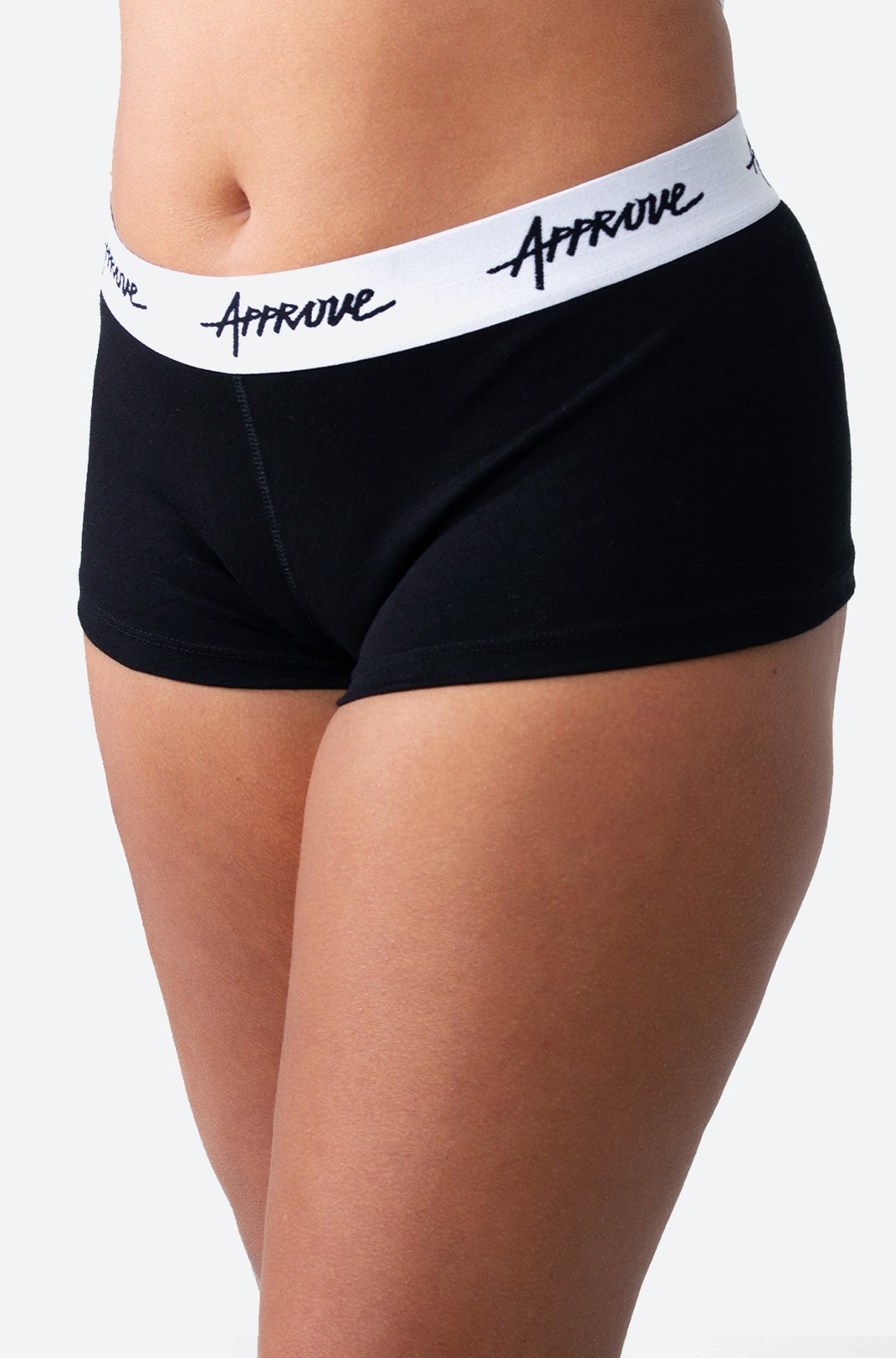 Shorts Underwear Approve Preto Com Branco - Approve