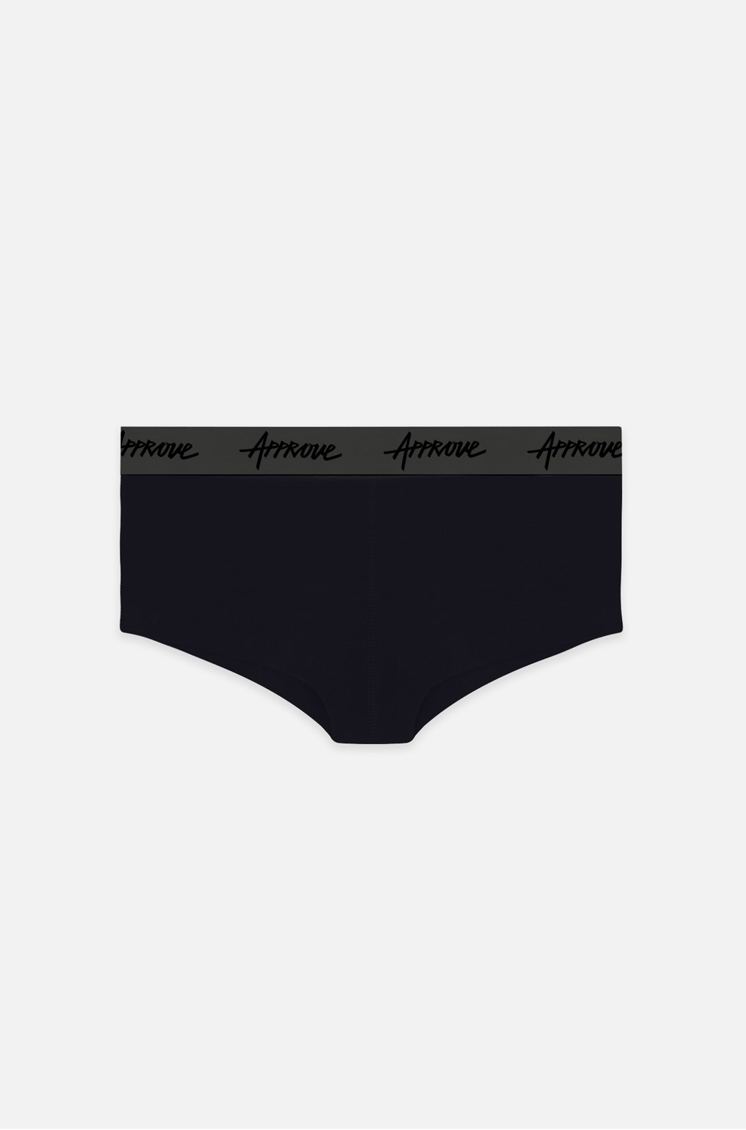 Shorts Underwear Approve Preto Com Cinza Chumbo