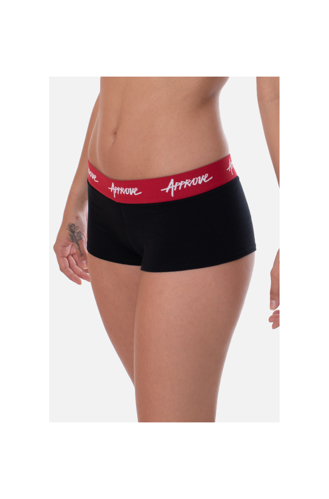 Shorts Underwear Approve Preto Com Vermelho
